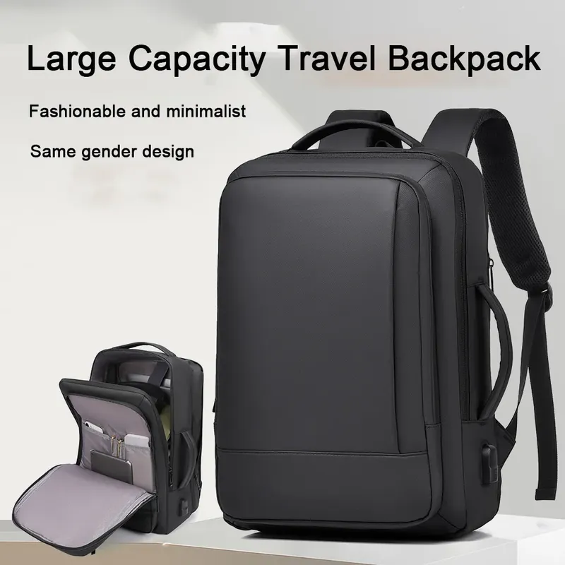 Neuer erweiterbarer Reiserucksack mit hoher Kapazität für Männer und Frauen, einfacher Pendlerrucksack, Computertasche, Business-Rucksack