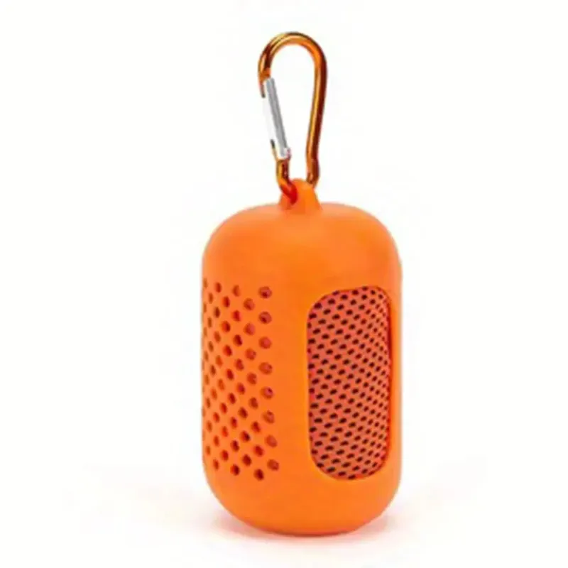 Sporthandtuch mit Mini-Silikongel-Set, tragbares kaltes Handtuch, Polyesterfaser, Fitness, Sport, Fitnessstudio, Laufen, Outdoor, schnell trocknend, kühles Handtuch
