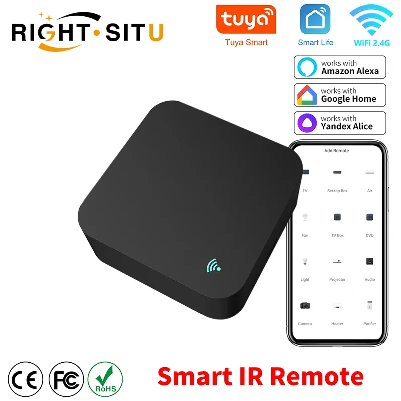 Tuya smart ir fernbedienung smart life für smart home automation ersetzen tv dvd aud ac remote arbeitet mit alexa google home