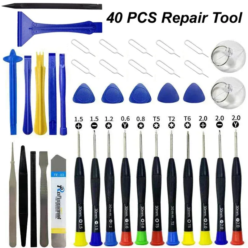 40-in-1-Reparaturwerkzeuge für Mobiltelefone, Zerlegen, Reparaturset für iPhone, Schraubendreher, Kombinationskid, Multifunktions-Demontage-Set
