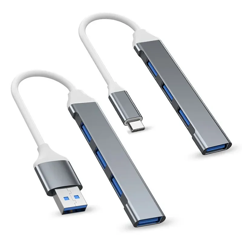USB Typ C Hub Mini USB 3,1 Multi 4 Port 4 in 1 Aluminium legierung Splitter Adapter für Samsung MacBook Pro Air PC Notebook