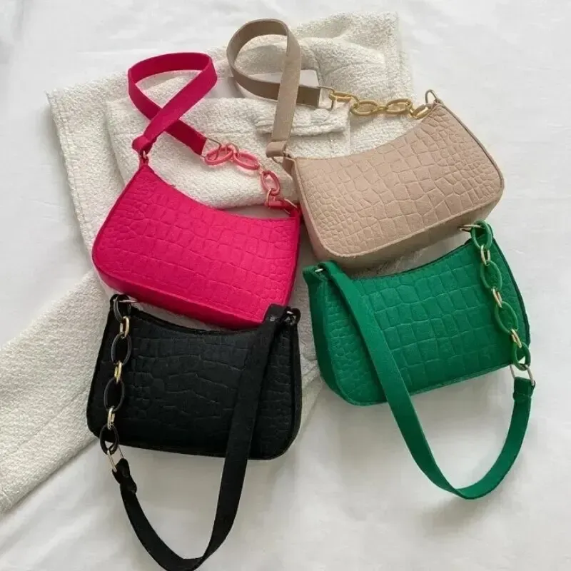 Beliebte Retro Sanftes Temperament Kleine Quadratische Tasche 2024 Herbst Schulter Handheld Mode Lässig Yankee Unterarm Kleine Quadratische Tasche