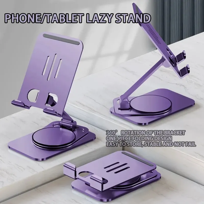 360 Grad drehbarer Mobiltelefon-Tablet-PC-Ständer aus Metall, fauler tragbarer faltbarer Ständer, Handy-Ständer, K61, Live-Ständer, Erweiterung