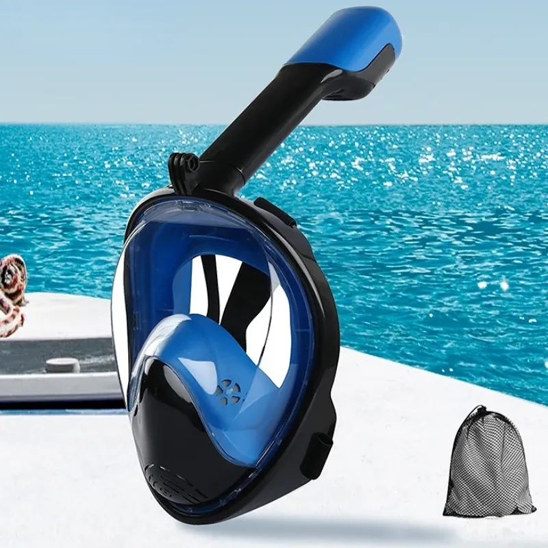 Unterwasser-Tauchmaske gegen Nebel, Vollgesichts-Tauchmaske, Schnorcheln, Atemschutzmasken, sichere wasserdichte Schwimmausrüstung für Erwachsene und Kinder