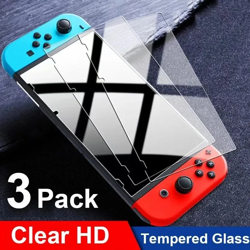 1/2/3PCS Schutz Glas Für Nintend Schalter Gehärtetem Glas Screen Protector für Nintendos Schalter Oled lite NS Zubehör Film