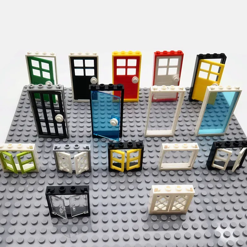 MOC Haus Türen Windows Bausteine Teile Stadt Freunde Blöcke Spielzeug Kompatibel Klassische Blöcke Spielzeug für Kinder Ziegel Geschenke