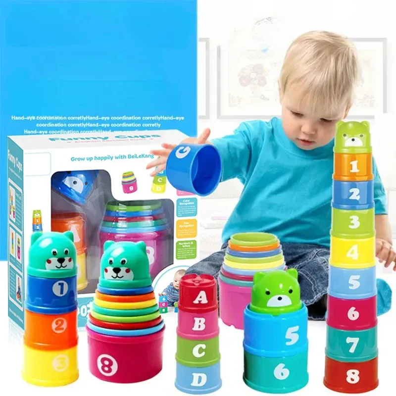 Kind Gehirn Antwort Schlacht Falten Tasse Hand Geschwindigkeit Wettbewerb Falten Tasse Baby Stapel Spiel Frühe Bildung Puzzle Zug Brettspiele Spielzeug