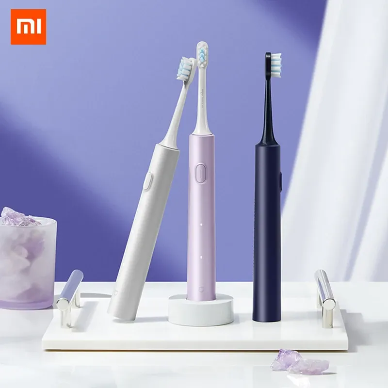 Xiaomi mijia sonic elektrische zahnbürste set t302 4 bürsten köpfe ipx8 wasserdichte drahtlose chraging elektronische zahnbürste