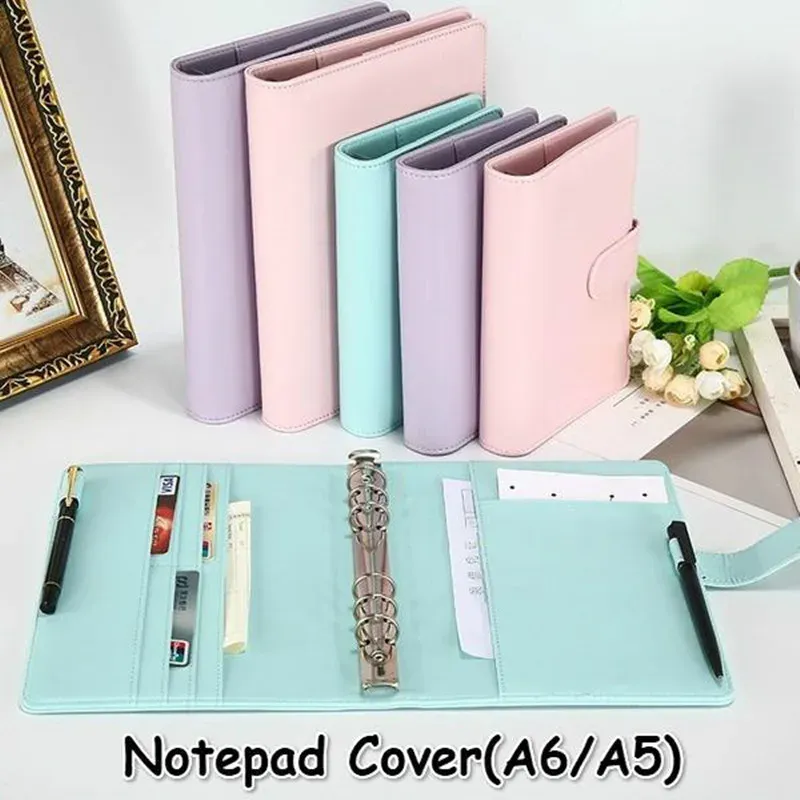 Neue Vintage Nachfüllbare Notebook Datei Ordner Notizblock Abdeckung Leder Ringbuch Büro Liefert