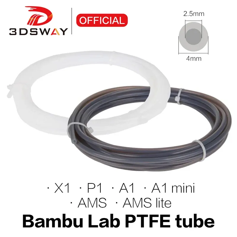 Für Bambu Lab P1P AMS A1 mini 3D Drucker PTFE Rohr Teflonto Rohr Bowden Extruder 1,75mm ID2,5mm OD4mm Bambulab Filament Teile