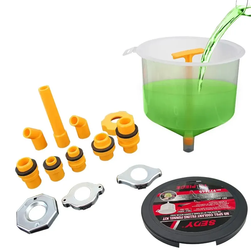 15 Teile/satz Gießen Öl Werkzeug Auto Zubehör Auslaufsicher Kühlmittel Füllung Kit Fit Universal Fahrzeuge Kunststoff Füllung Trichter Auslauf