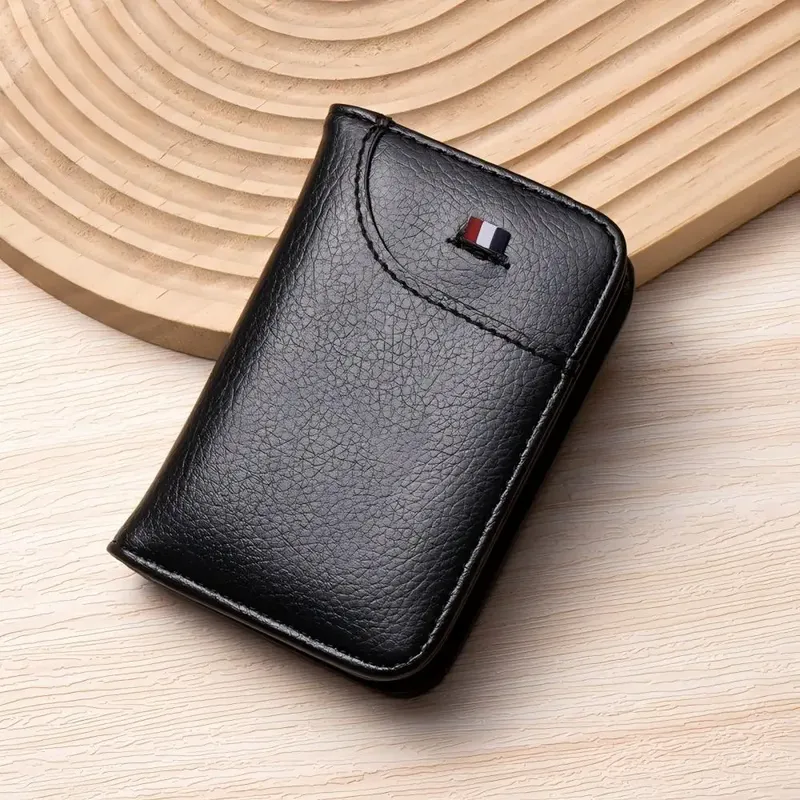 Tragbare Super Slim Weiche Brieftasche PU Leder Mini Kreditkarte Geldbörse Karte Halter Männer Brieftasche Dünne Kleine Kurze Brieftaschen