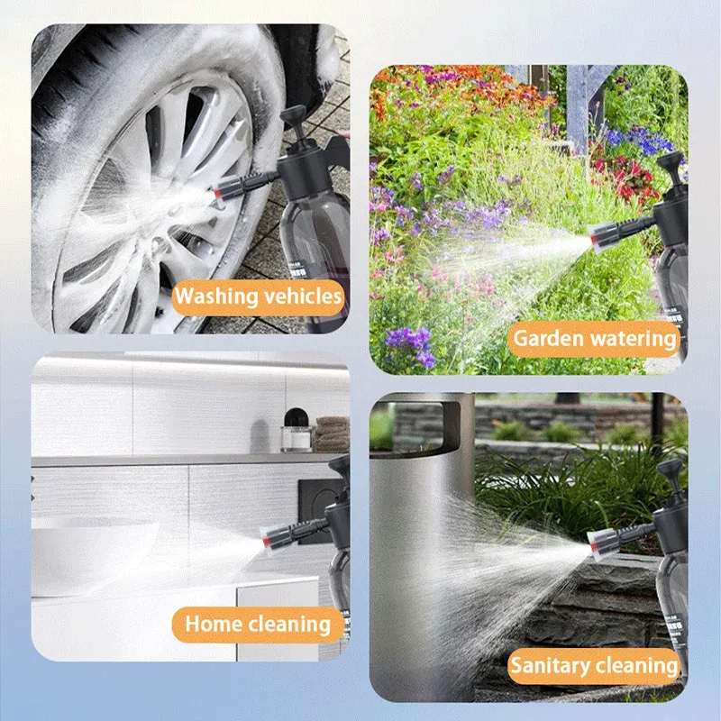 SEAMETAL 2L Auto Waschen Spray Flasche Schaum Sprayer Hand Pumpe Schaum Sprayer Auto Luftdruck Spray Waschmaschine Auto Fenster Reinigung Werkzeuge