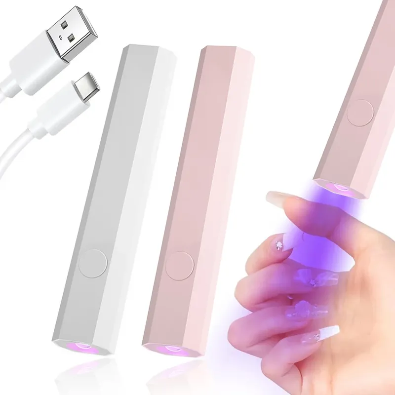YIKOOLIN Hand-Nagellampe, UV-LED-Nagellicht zum Aushärten aller Gelpoliermittel, wiederaufladbar, USB, schnell trocknend, Maniküre-Maschine, Nagelkunst
