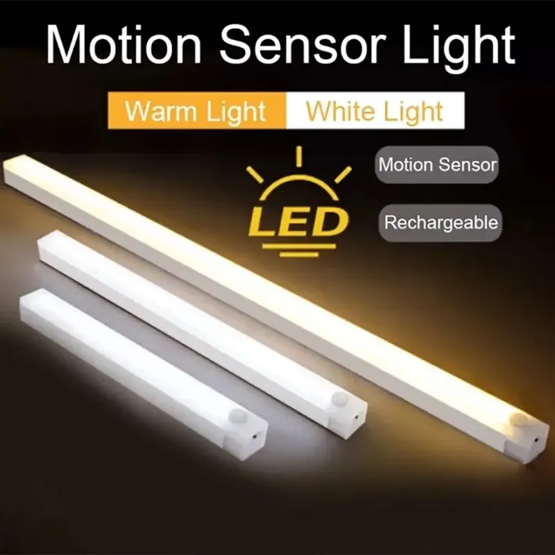 LED-Balken leuchten Typ C wiederauf ladbarer Bewegungs sensor dimmbarer Detektor Nachtlicht tragbare Induktion schrank lampe für Küchen raum