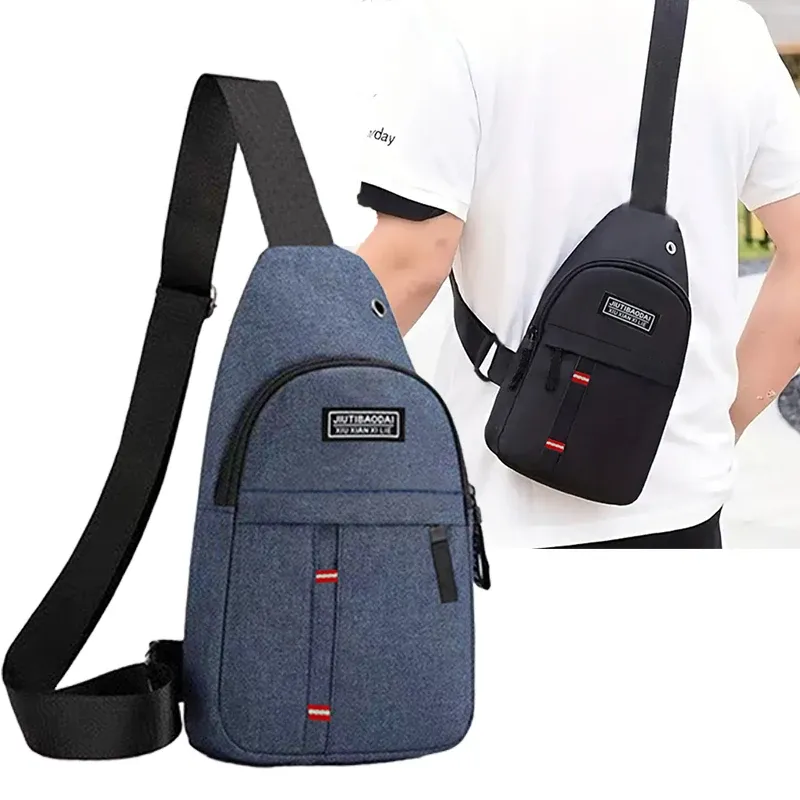 Verstellbare Brusttaschen für Herren und Damen, diagonale Kreuz-Brusttaschen aus Oxford-Stoff mit einer Schulter