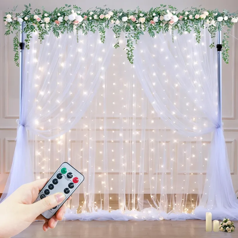USB-Vorhang-Lichterkette, 8 Modi, Lichterkette, Weihnachten, Halloween, Girlande, Urlaub, LED-Licht, Hochzeit, Party, Zuhause, Schlafzimmer, Dekoration