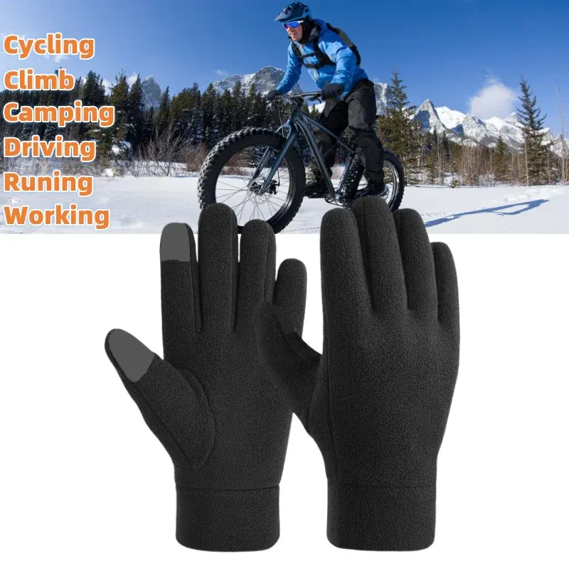 Warm winter handschuhe polar fleece kaltes wetter handschuhe touchscreen frauen und männer thermo handschuhe zum laufen wandern