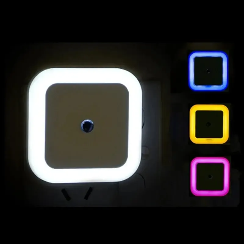 Drahtloser Sensor LED Nachtlicht EU-Stecker Mini quadratische Nachtlichter für Baby Kinder Wohnzimmer Schlafzimmer Korridor Beleuchtung Lampe