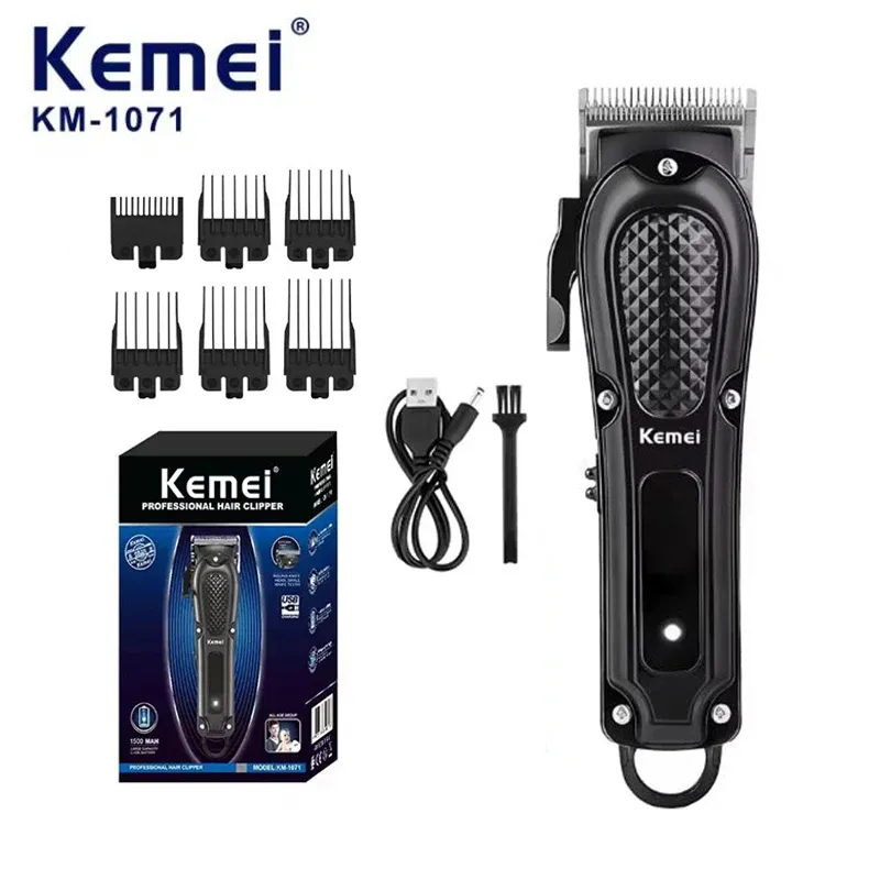 Kemei KM-1071 Elektrische Haarschneidemaschine UBS Wiederaufladbare Akku-Bartschneider Männer Leistungsstarke Elektrische Haarschneidemaschine Trimmwerkzeug