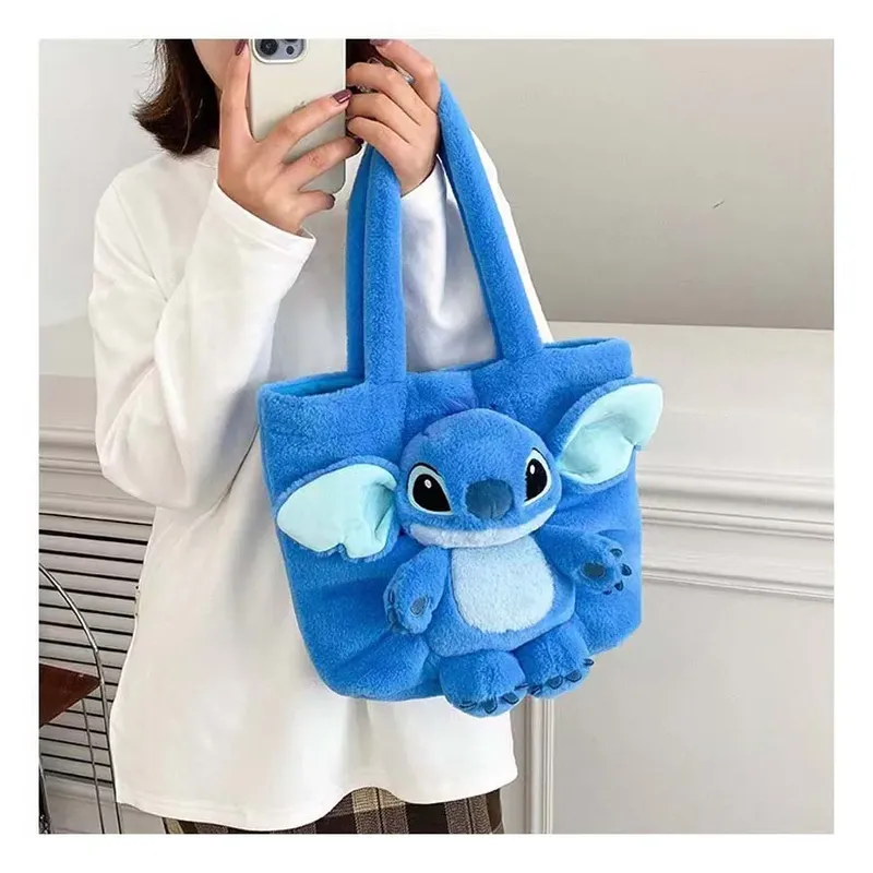2026 neue Cartoon-Plüschpuppe-Umhängetasche, süßer und süßer Stich, Erdbeerbär, weiche süße Mädchen-Handtasche