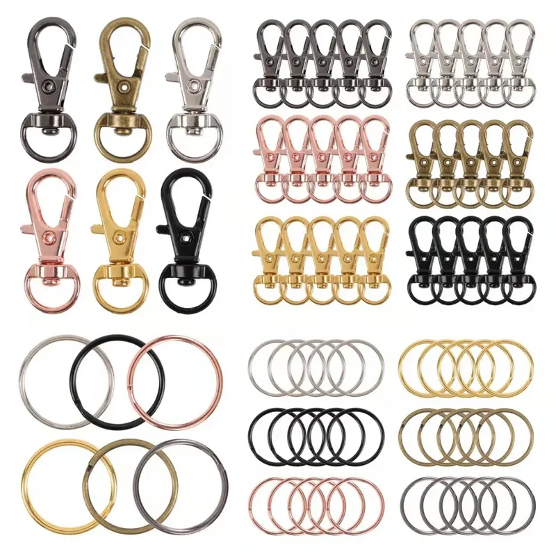 20 teile/paket Schwenk Karabinerverschluss Mit Schlüssel Ring 10 stücke Schlüssel Kette 10 stücke Schlüssel Ring Dekoration DIY Herstellung Von Schmuck zubehör ﻿