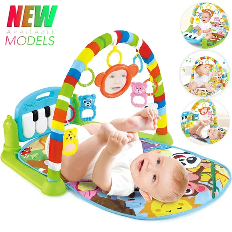 Baby Musik Aktivität Gym Teppich Spielen Matte Neugeborenen Teppich Pedal Klavier Tastatur Infant Fitness Rack Playmat Krabbeln Spiel Pad Spielzeug Geschenk