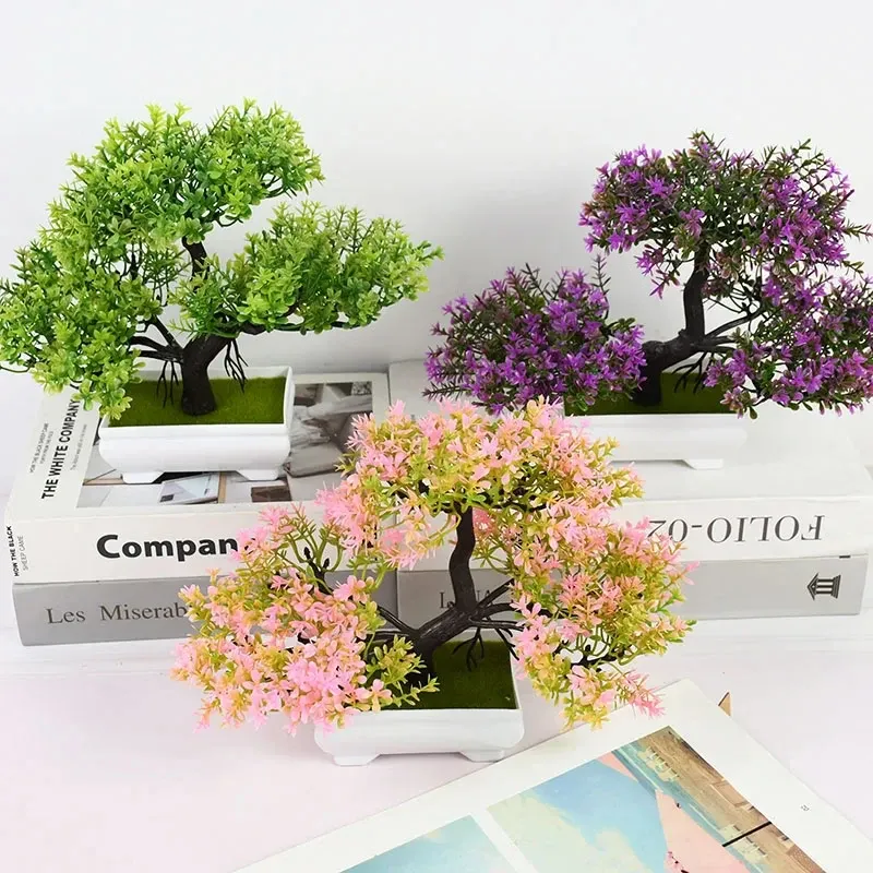 Künstliche Pflanzen Bonsai Kleiner Baum Topf Gefälschte Pflanze Blumen Topf Ornamente Für Home Zimmer Tischdekoration Hotel Garten Dekor