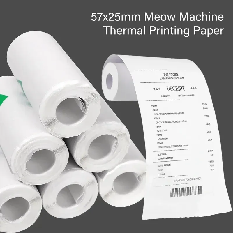 20 Stück Mini drucker Papier Thermo aufkleber Papier selbst klebende Drucker Papier Foto drucker Etiketten für Fotos Notizen 5,7x2,5 cm