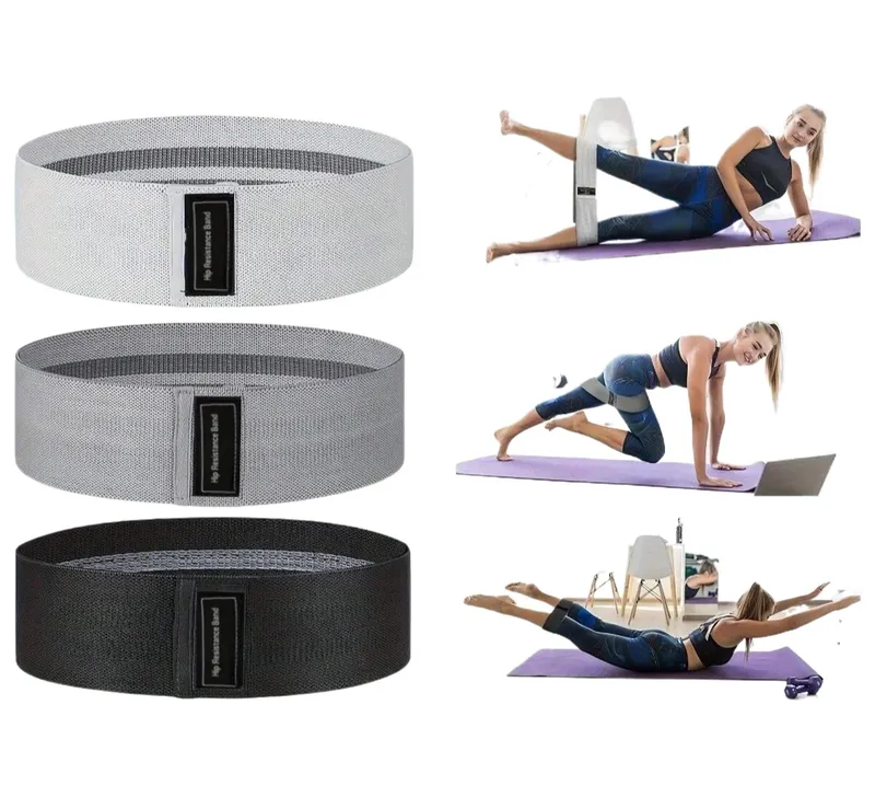 Grundlegende Stoffwiderstand Hüfte Booty Bands Gesäß Oberschenkel Elastische Trainingsbänder Squat Circle Stretch Fitness Streifen Schlaufen Yoga Gym