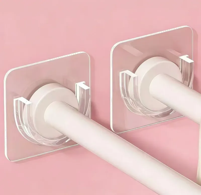 2/6/8Pcs Punch-freies Haushalt Teleskop Pole Unterstützung Aufkleber Nagel-Freies Einstellbare Stange Halter Querlatte wand Haken Befestigungs Halterung