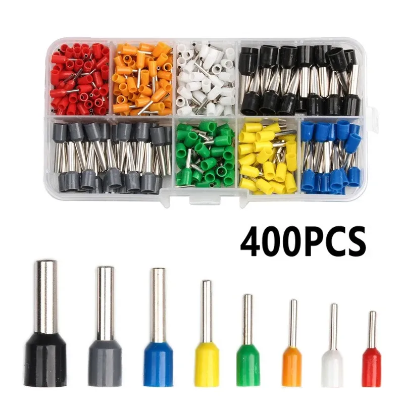 400PCS Crimp Terminals Elektrische Rohr Terminals Anzug VE Rohr Block Cord End Anschlüsse Kabel Draht Stecker