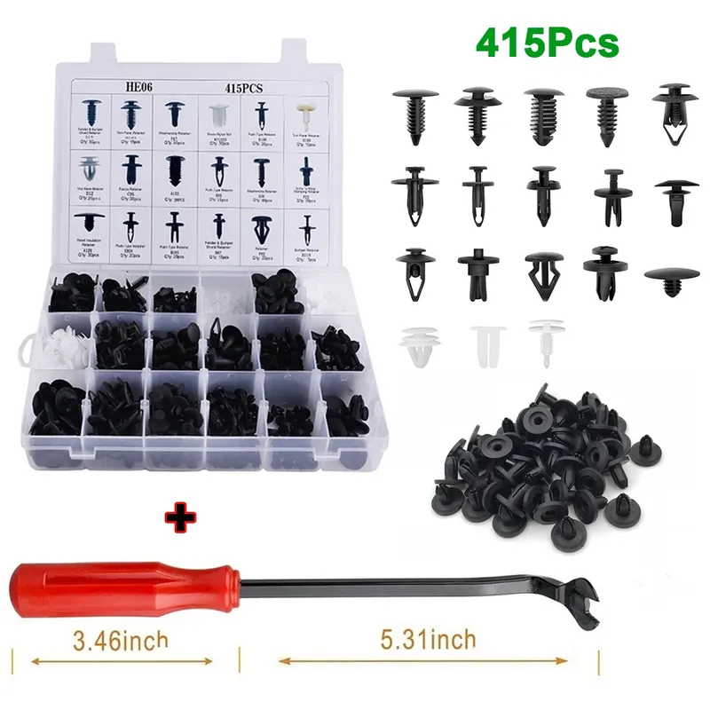 415/100/50 Stücke Universal Auto Stoßstange Retainer Clips Kotflügel Loch Nieten Befestigungen Schraube Mix Größe Türverkleidung Kotflügel Teile Werkzeug