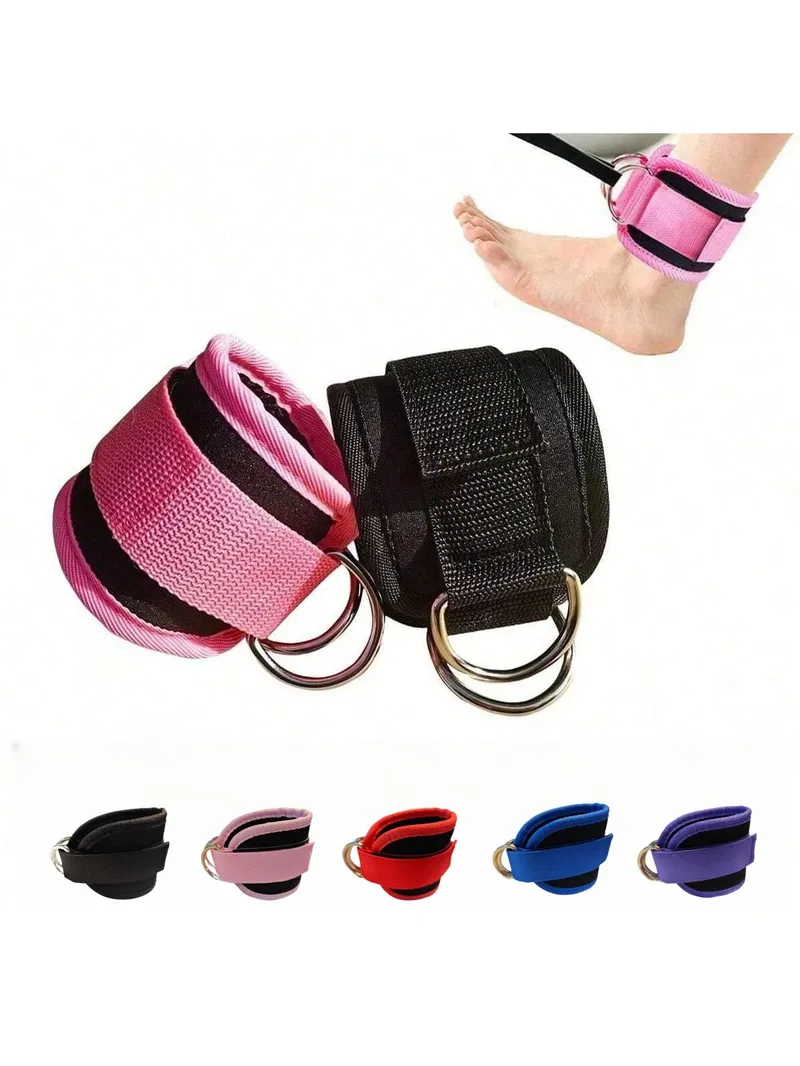 Fitness-Knöchelriemen, verstellbare D-Ring-Stützmanschetten, Fitnessstudio, Beinstärke, Workouts, Riemenscheibe mit Schnalle, Sportschutz, Sicherheitsabduktoren
