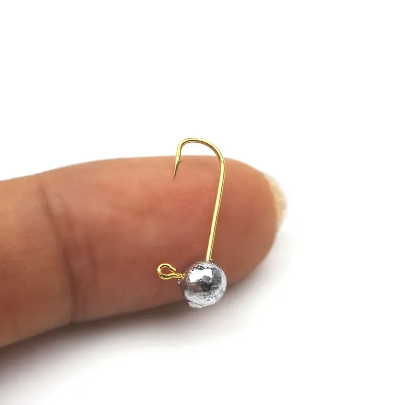 10 teile/los Micro Jig Kopf Angelhaken 1g-5g Eis Angelhaken Mini Kurbel Jig Angelhaken Weicher Köder angelgerät