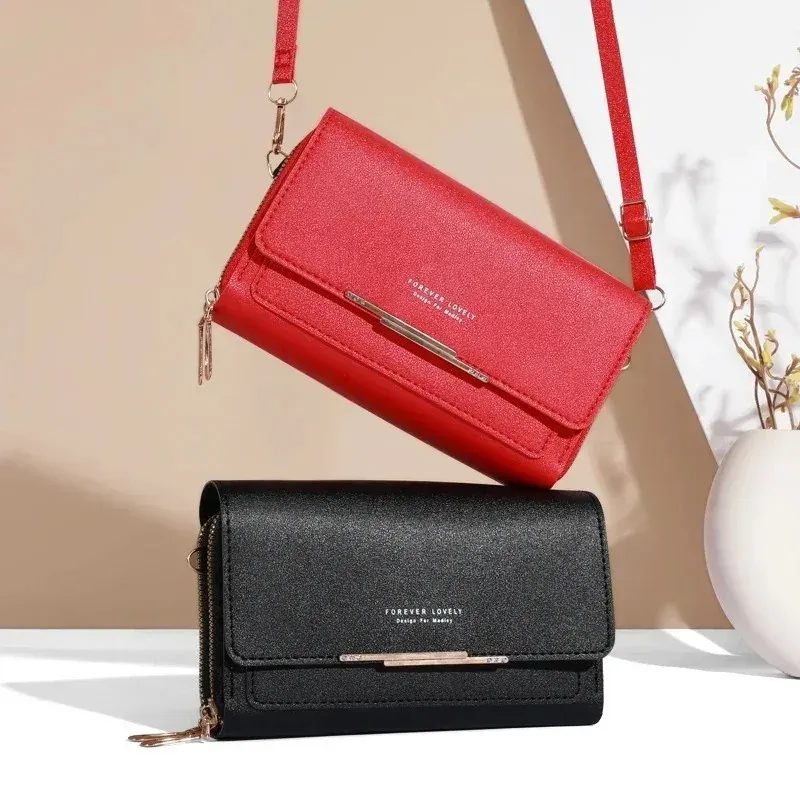 2024 neue frauen Brieftasche Koreanische Multifunktionale Schulter Tasche Mid-länge Kupplung Geldbörse