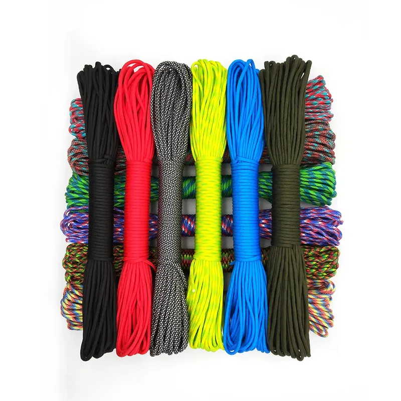 31 Meter Durchmesser, 4 mm, 9 Ständerkerne, Paracord für Überleben, Fallschirmschnur, Lanyard, Camping, Klettern, Campingseil, Wandern, Wäscheleine