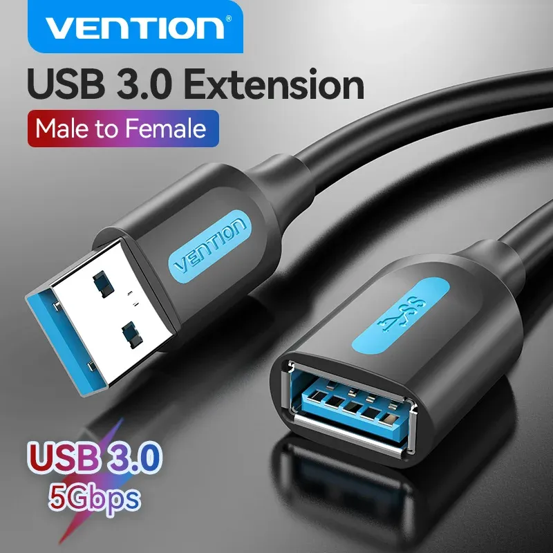 Vention USB 3.0-Verlängerungskabel, USB 3.0 2.0-Kabel, Verlängerung, Datenkabel für PC, Smart TV, Xbox One SSD, schnelle Geschwindigkeit, USB-Kabelverlängerung