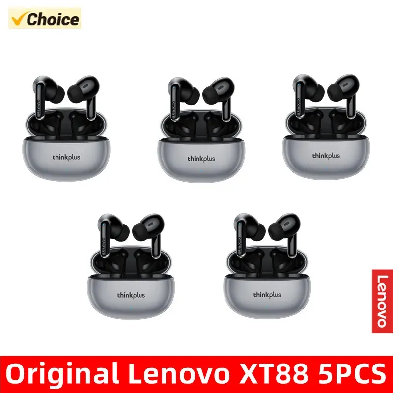 Original Lenovo XT88 5PCSTWS Drahtlose Kopfhörer Bluetooth 5,3 High Fidelity mit Mikrofon HIFI Touch Kopfhörer