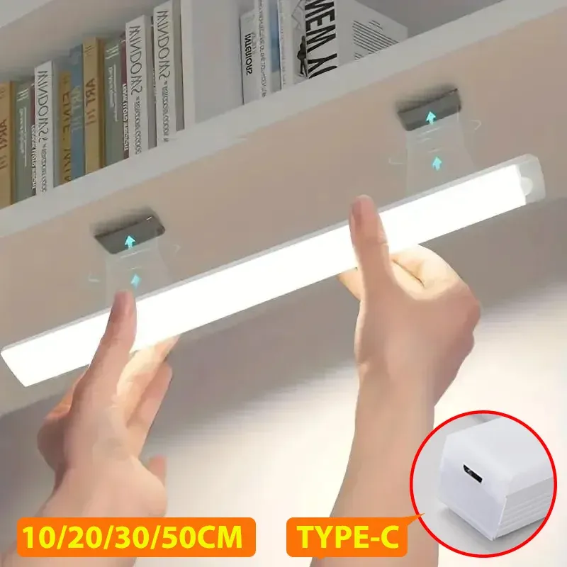 LED-Balkenlichter, USB wiederaufladbar, Bewegungsmelder, Nachtlicht, tragbare Induktionsschrankleuchte für Küche, Zimmer für Kleiderschrank, Flur