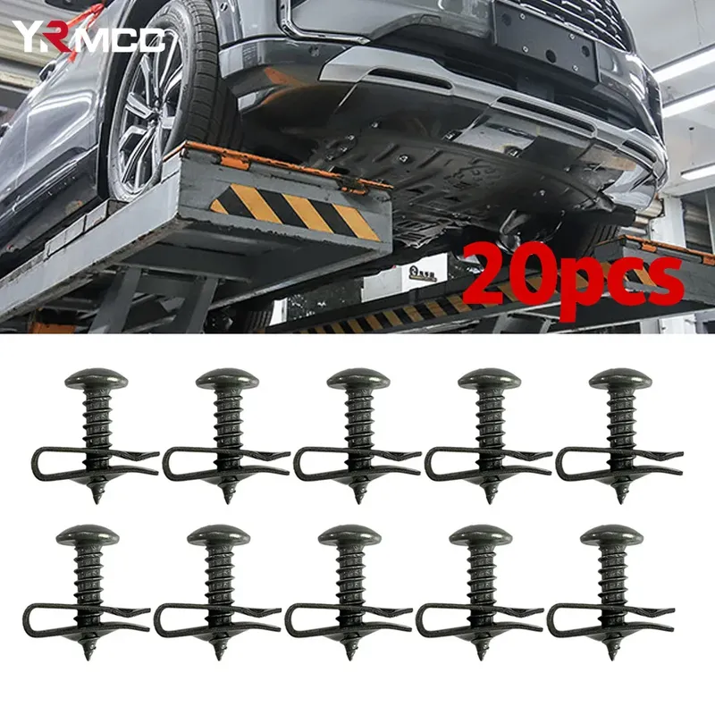 Auto-Befestigungsclip, U-förmiges Metall-Schraubklemmen-Set für Unterboden, Spritzschutz, Schutz, Stoßstangenschrauben, Auto-Motorabdeckung, Autozubehör