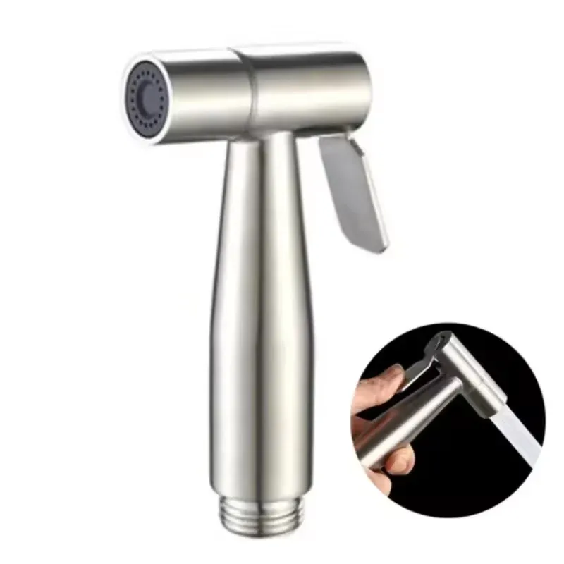 Toilettensprüher Pistole Edelstahl Hand Bidet Wasserhahn für Badezimmer Handbrause Duschkopf Selbstreinigende Badezimmerhalterung