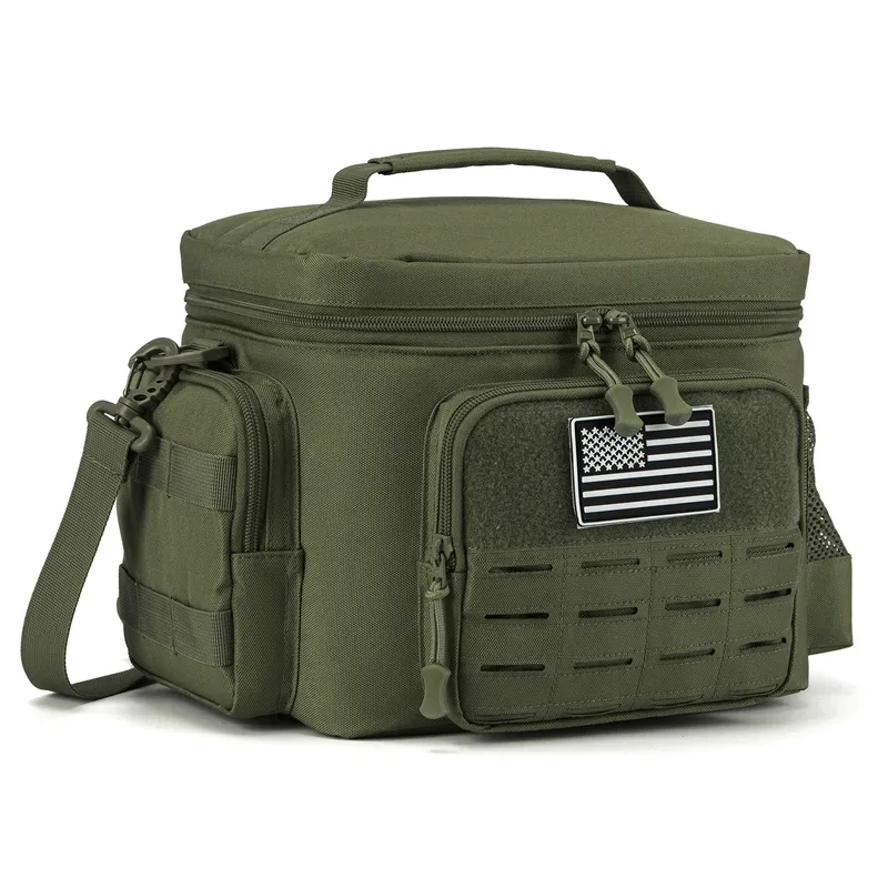 Taktische Lunchbox für Männer, robuste Outdoor-Lunchtasche, Arbeit, auslaufsicher, isoliert, langlebig, Thermo-Kühltasche, Mahlzeit, Camping, Picknick