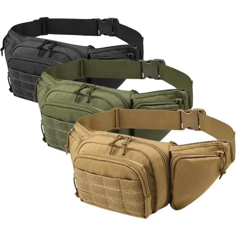 Packs für Männer Nylon Schulter Wandern Taktische Multifunktions-Hüfttasche Fanny Handytasche Sport Hüfttasche mit hoher Kapazität