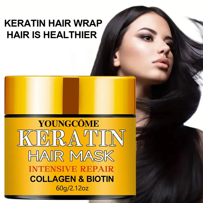 Haarreparaturen, Haarmaske, Biotin, Kollagen, Keratin, Behandlung von Haaren, Spülung, ätherisches Haaröl, nährend für trockenes, geschädigtes Haar