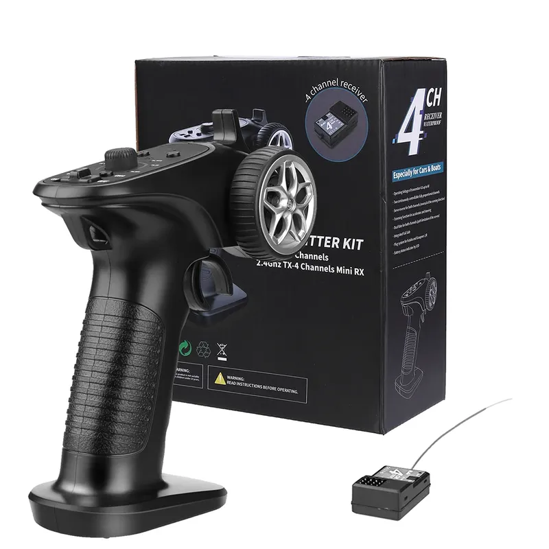 TX4 2,4 GHz 4CH Funksystem Sender Controller Fernbedienung mit Empfänger für RC Auto Boot