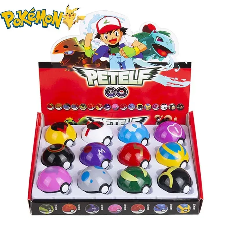 Pokemon Figur 12 teile/satz Pikachu Pokeball Action Figure Cartoon Anime Kawaii Puppe Pokeball Sammlung Kinder Geburtstag Geschenke