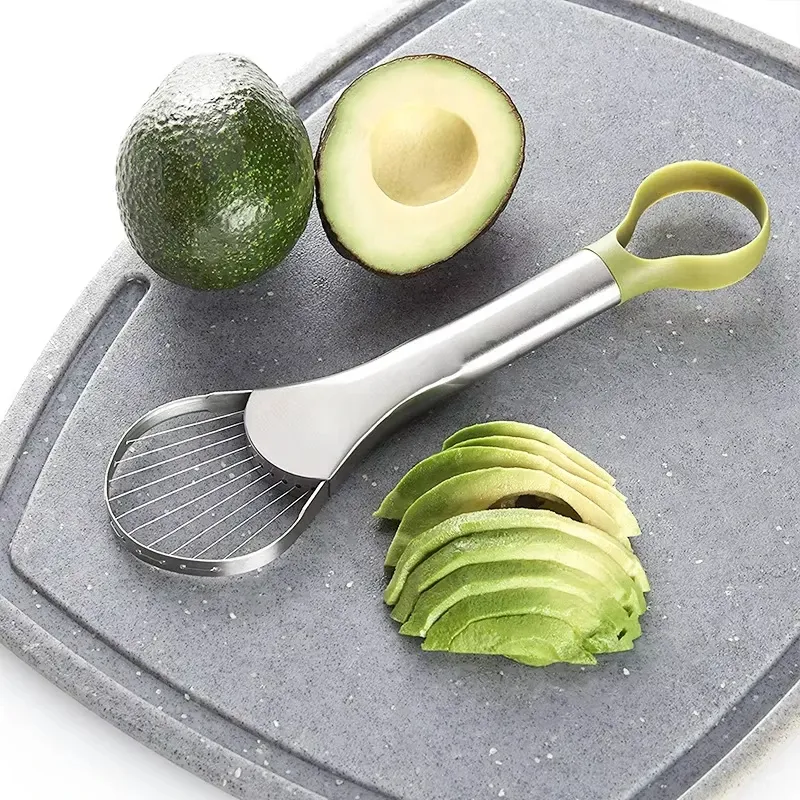 Avocado-Schneider, 2-in-1, Edelstahl, Avocado-Schneider, Schäler, Messer, Pitaya, Kiwi-Schneider, Schäler, Küchenhelfer, Obst, Gemüse, Werkzeuge