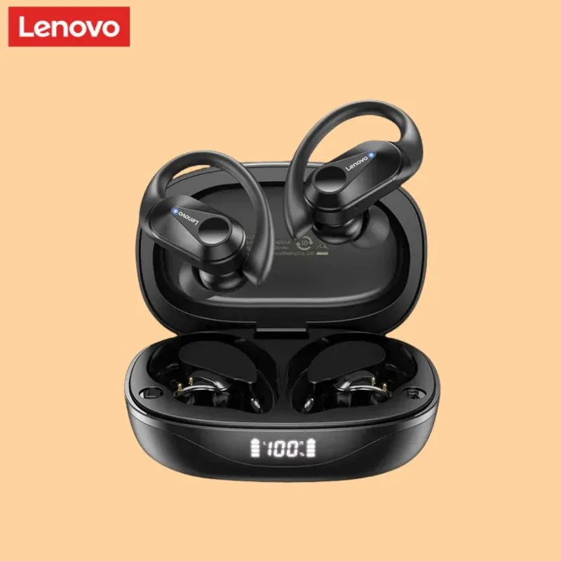 Lenovo LP75 Sport-Funkkopfhörer mit Mikrofonen, Tastensteuerung, LED-Leistungsanzeige, Hifi-Stereo-Sound, Bluetooth 5.3 TWS-Kopfhörer