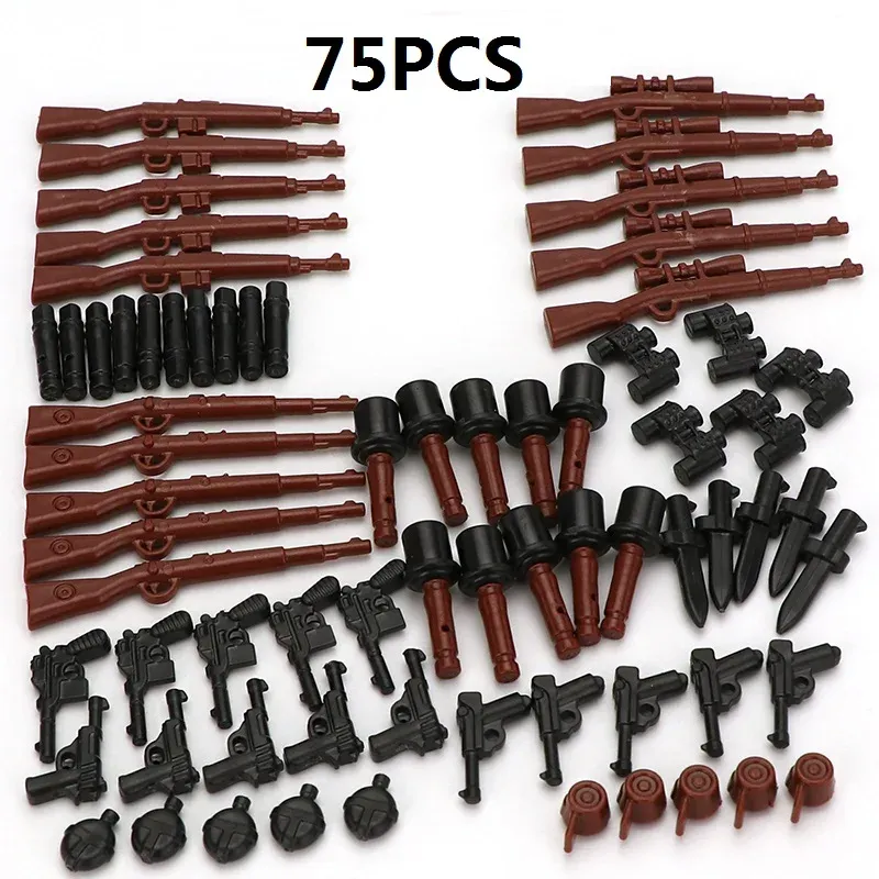 Militär WW2 Waffe Pistolen Soldat MOC SWAT Stadt Playmobil Mini Action-figuren Armee Polizei Deutsch 98K Teile Bausteine Spielzeug